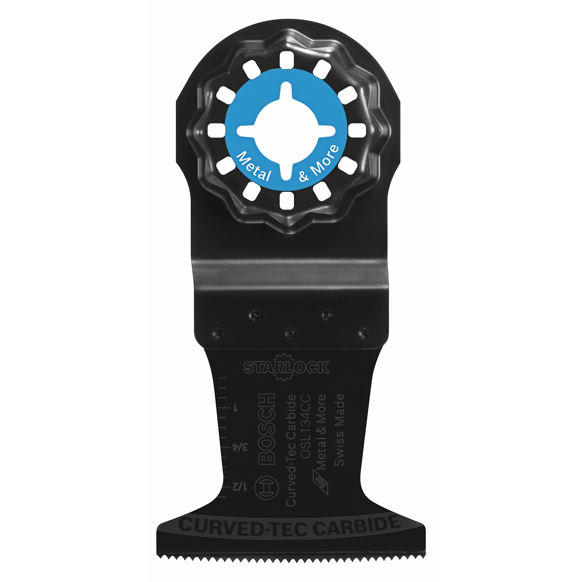 Bosch Starlock Oscillating Multi-Tool Curved-Tec Carbide Extreme Plunge Blade — 1 3/4in., Model# OSL134CC